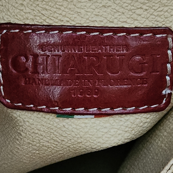 CHIARUGI red Italian leather tote shopper bag - Picture 16 of 16